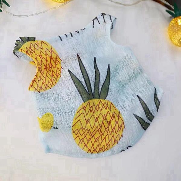 

dog apparel pet cat spring summer costume cute puppy kitten pineapple printed t-shirt vest shirt