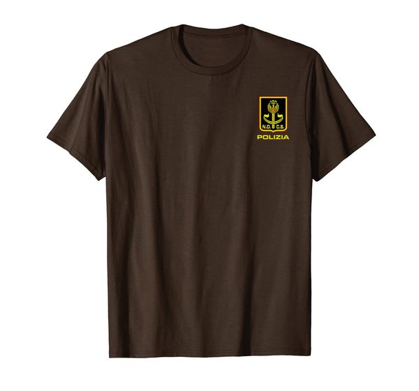 

italy police special forces nocs t-shirt, White;black