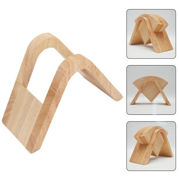 

coffee filters 1pc filter holder wooden paper storage rack for cafe (yellow)
