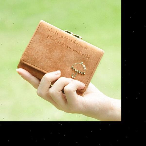 

women umbrella faux leather coin purse clutch card holder short trifold wallet, Red;black