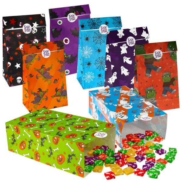 

gift wrap 72pcs party treat bags with stickers for kids birthday decorations