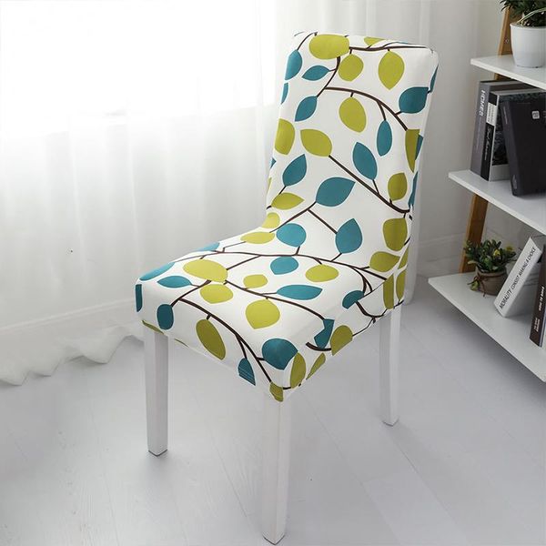 

chair covers removable anti-dirty spandex cover elastic printed seat for dining room kitchen wedding dinner restaurant