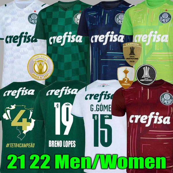 

g.gÃ³mez 21 22 palmeiras soccer jersey home green dudo g.jesus jean alecsandro 2021 away allione cleiton football shirts women, Black;yellow