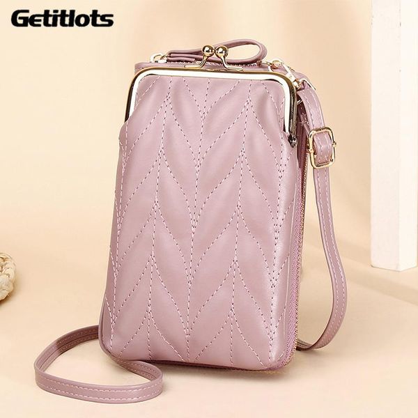 

evening bags 2021 clip designer phone shoulder bag for women soft pu leather female mini crossbody ladies messenger purse handbags