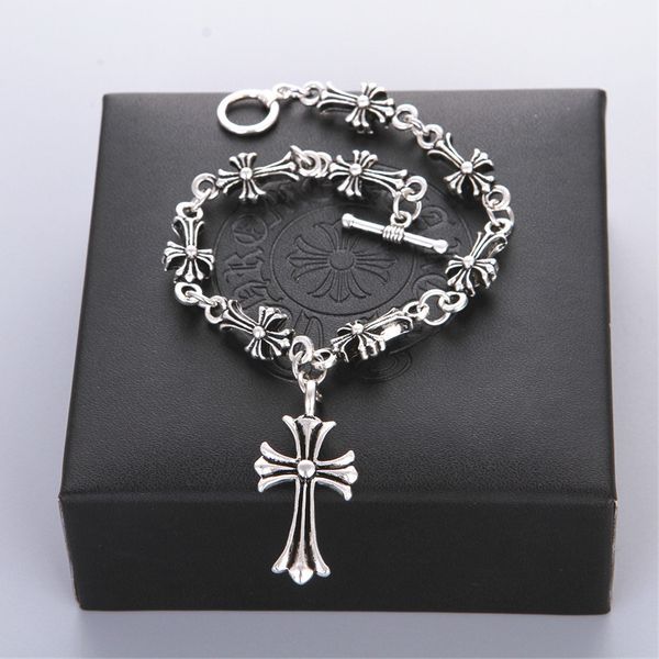 

design jewelry the same cross bracelet for men and women, Black