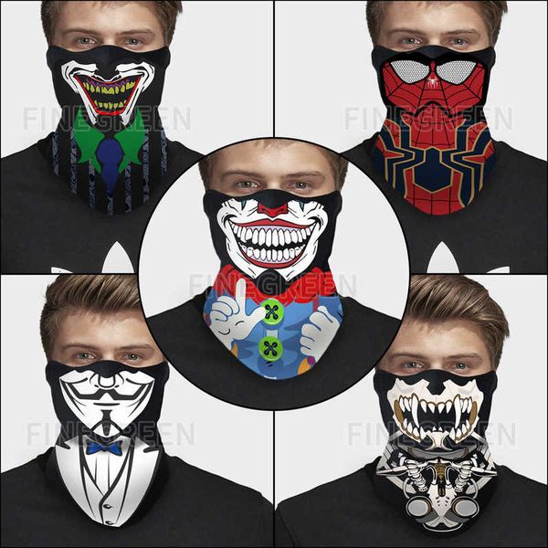 

halloween dance party led mask, digital printing riding luminous mask