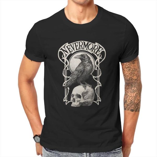 

men's t-shirts nevermore halloween horror funny shortsleeve harajuku color 138832, White;black