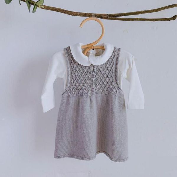 

girl's 0-24m baby girl knitted sweater dress autumn winter children warm clothing kids girls sleeveless knit dresses 1023, Red;yellow