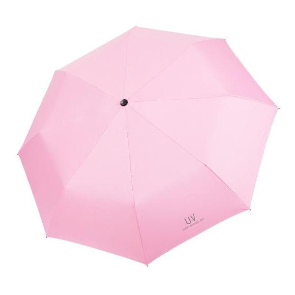 

umbrellas solid color uv sunscreen anti-uv black coating umbrella parasol female sun kid rain three-folding