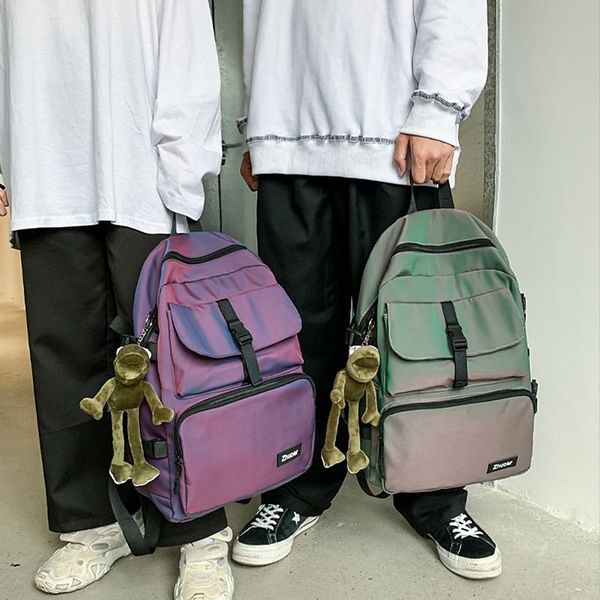 

backpack junior student school back packs men designer reflective large capacity bags multi-function