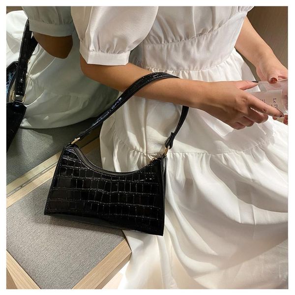 

evening bags fashion pu underarm bag luxury shoulder retro casual women totes female 2021 solid handbag