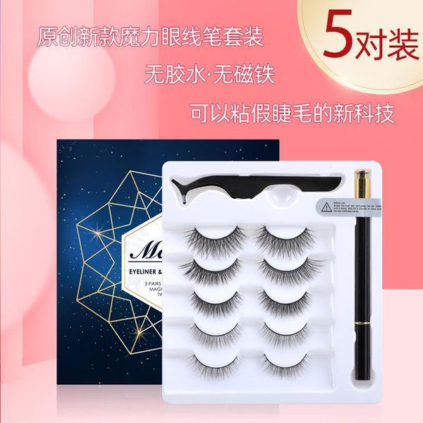 

eyeliner eyelash 5 pairs set magic1
