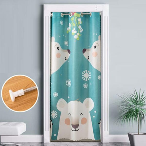 

curtain & drapes zynj door bedroom household perforation blocking partition