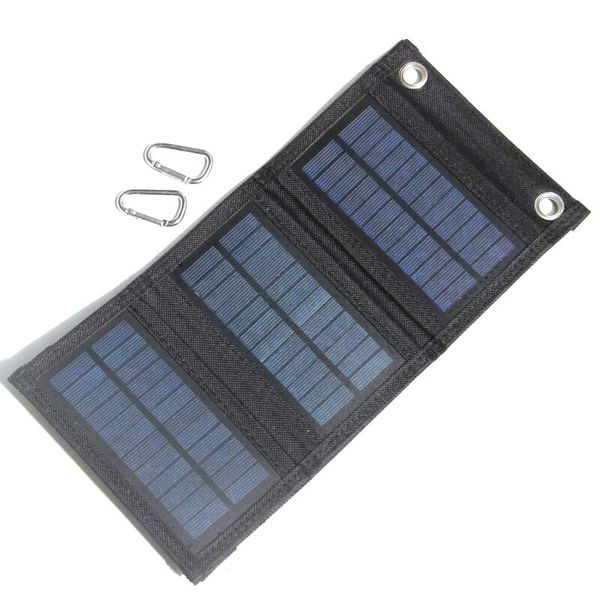 Painel dobrável de 5W Bolsa Carregador solar portátil com saída USB para dispositivo 5V à prova d'água 1830382