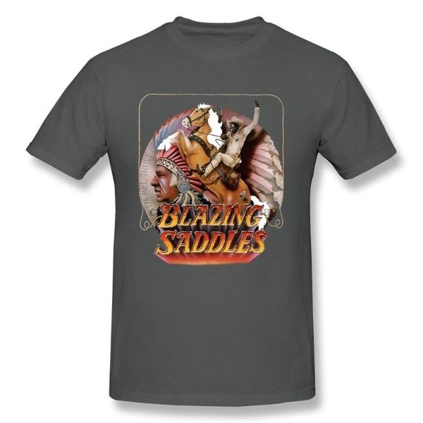 

men's t-shirts 100% cotton blazing saddles t-shirt, White;black