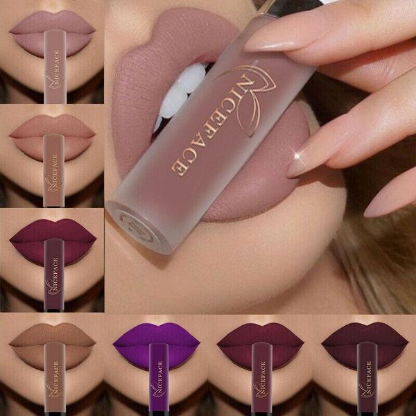 

lip gloss 24 colors liquid lipstick makeup waterproof matte red long lasting nude tint pigment cosmetics