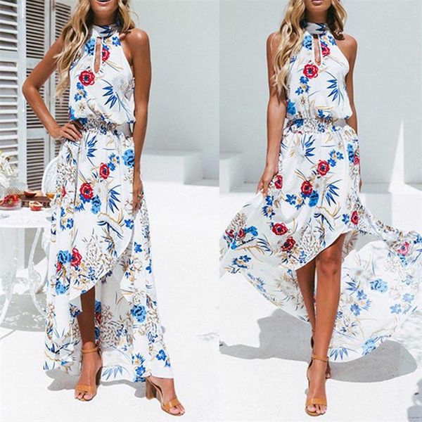 

casual dresses summer boho sleeveless print long maxi dress elegant party, Black;gray