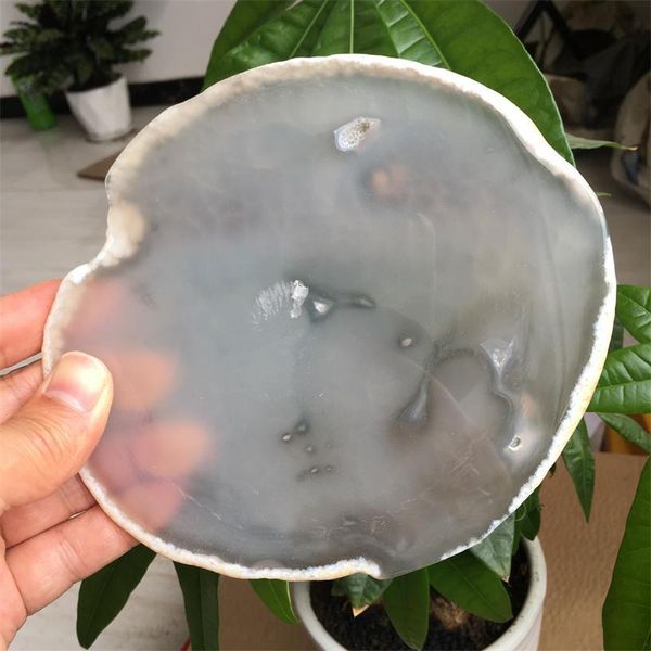 

decorative objects & figurines natural agate board crystal wafer mineral healing reiki decoration