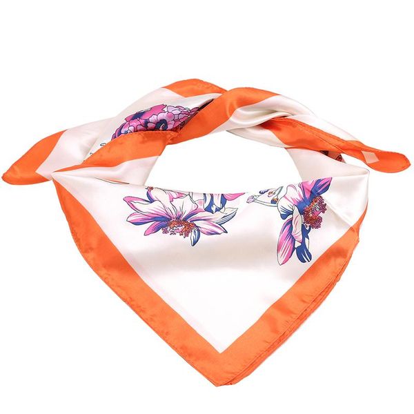 

scarves soft scarf women tree print neckerchief silk bandana foulard animal small square gift for lady, Blue;gray
