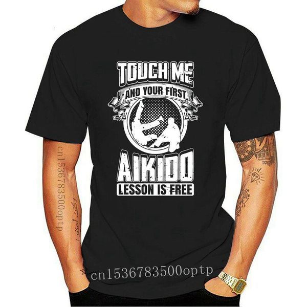 

men's t-shirts aikido t shirt custom short sleeve men clothes hip hop street wear big size cotton, White;black