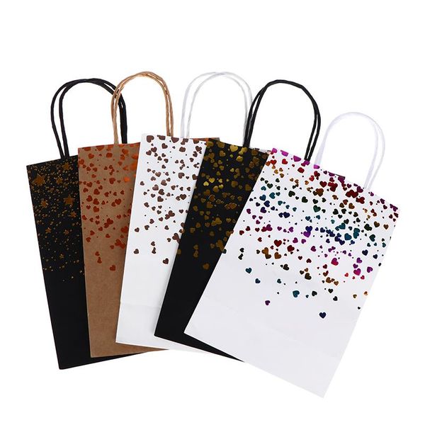 

gift wrap 5pcs bronzing bags boxes festival party packaging kraft paper present case
