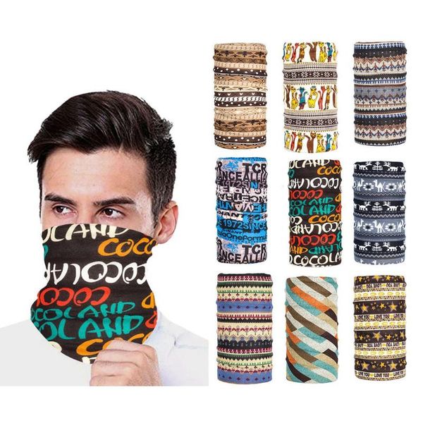 

scarves 1pc magic scarf head wrap bandana seamless ring face neck cover outdoor cycling skiing hiking men women, Blue;gray