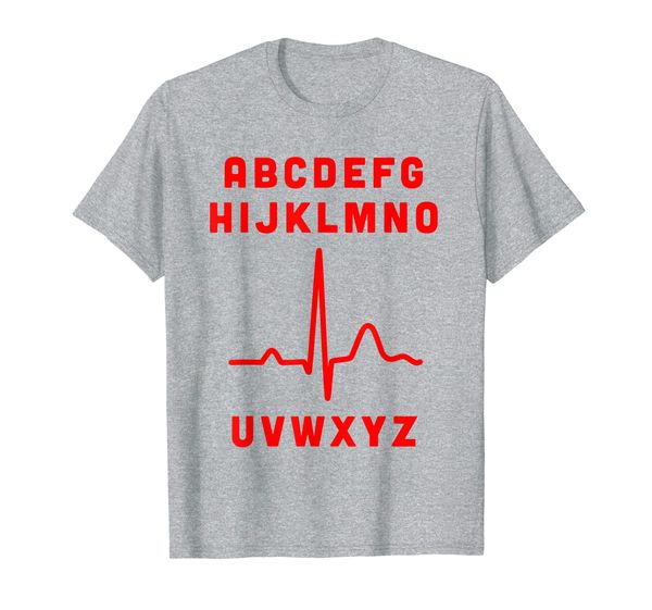 

Student Nurse Graduation Gift PQRST Alphabet HeartBeat Shirt, Mainly pictures