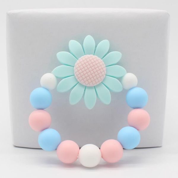 

pacifiers# baby teething silicone bracelet 1pc flower food grade gift childen's goods teethers toy bisphenol a free