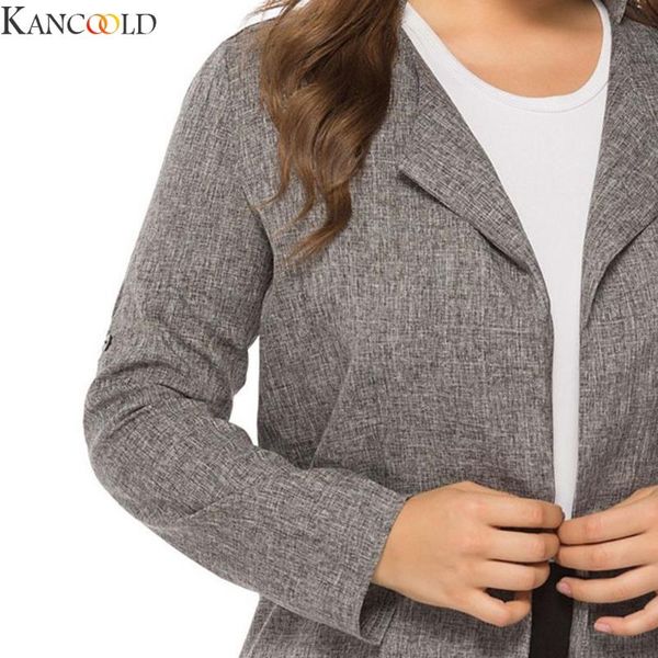 

women's trench coats kancoold women fashion solid color casual slim fit outwear knitted loose pocket comfortable hollow long sleeve co, Tan;black