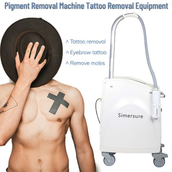 Macchina per sopracciglia di lavaggio Q Switch Nd Yag Laser Tattoo Removal Lentiggine Pigmento Rimuovi attrezzatura