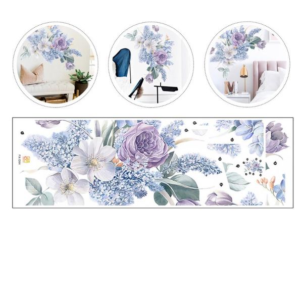 

wall stickers 1 sheet flower pattern decals removable pvc home