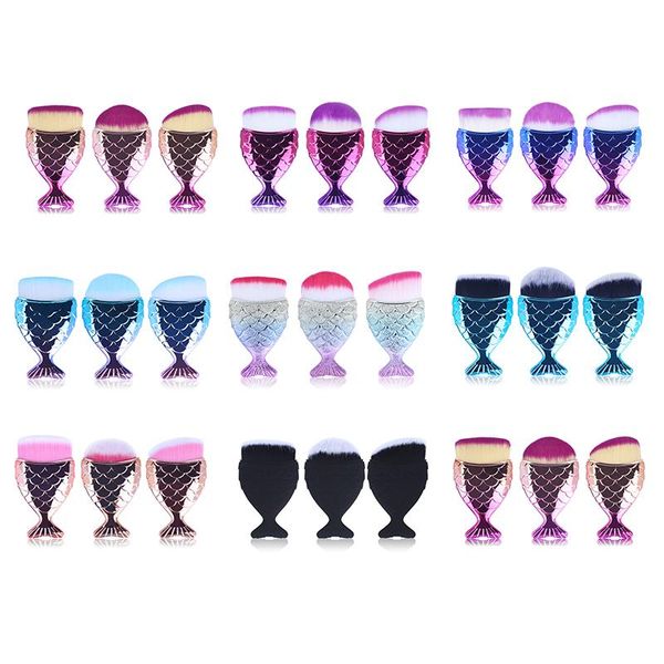 

eyelash curler 1pc professional makeup brushes powder face highlighter sponge repair mermaid holder shape foundation cosmetic fish kit tools