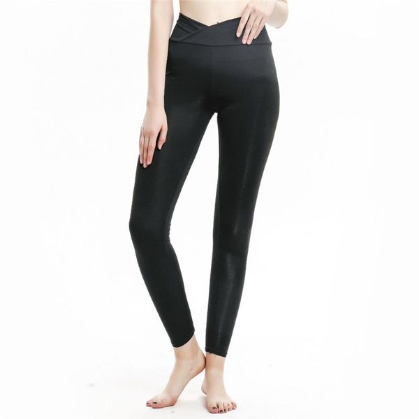 

women bumps style leggings put hip cross elastic high waist legging breathable slim women's athleisure female, Black