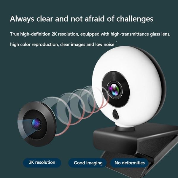 

webcams 1080p autofocus webcam computer web camera 3 lights with microphone 360Â°rotate cameras live video beauty screaming cam