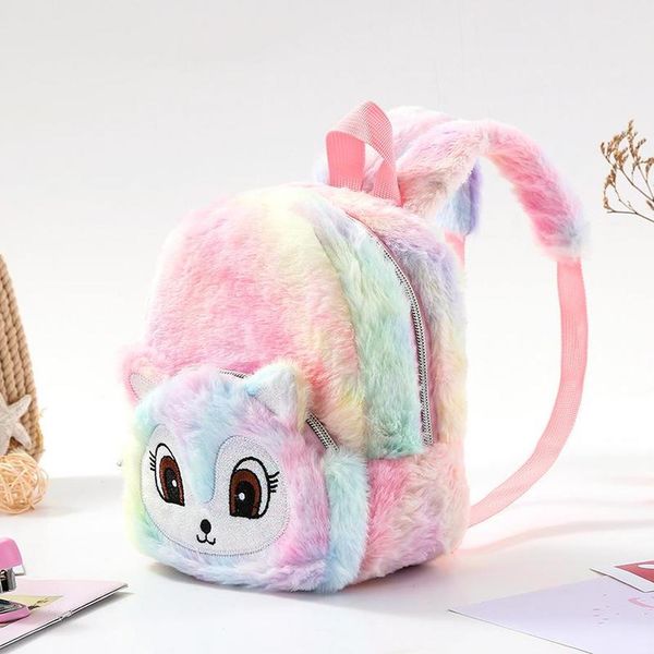 

stock dhl 23cm big size plush unicorn backpack children's cartoon school bag cute unicorn-bag unicorn-backpack bags mini pink back pack