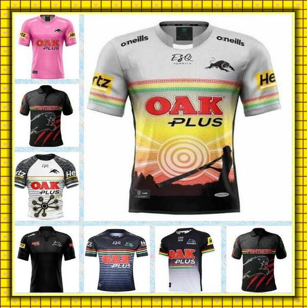 

penrith panthers 2021 indigenous rugby jerseys 21 22 home jersey national league australia men shirts, Black