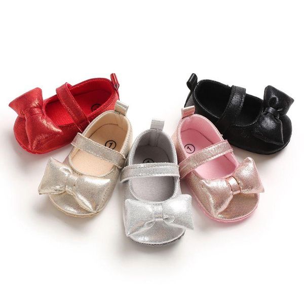 

first walkers toddler shoes infant anti-slip baby casual big bow knot girls