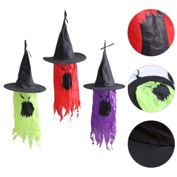 

party hats 3pcs luminous pendants decorative hanging ghost props for garden