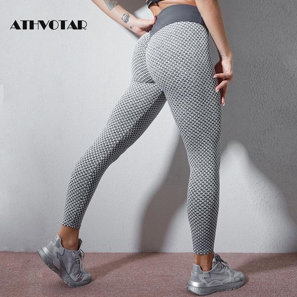 

women's leggings athtovar sports women seamless high waist elastic push up fitness female patchwork skinny ankle length legings, Black