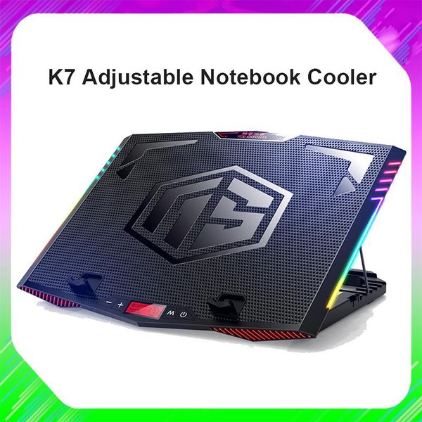 

fans gaming lapcooling pad dual usb powered rgb notebook pc heatsink cooler stand riser for 21 inch black pads