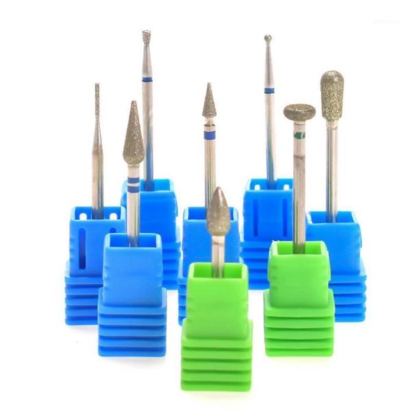 

diamond burrs nail drill bits 8 type cutter for milling manicure electric pedicure device tool art tools accessory1