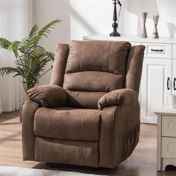 

home living room furniture electric lift function chair with massage light brown pu combination type c