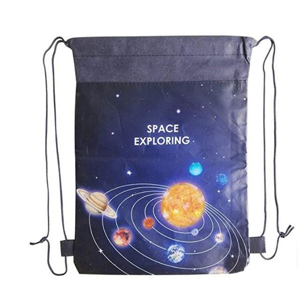 

gift wrap 10pcs non-woven outer space planet party gifts bags baby shower candy kids packing backpack birthday decoration