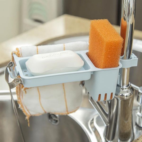 

kitchen storage & organization bathroom sink holder faucet clip adjustable towel stand rack soap sponge dish cloth jjjsn11191