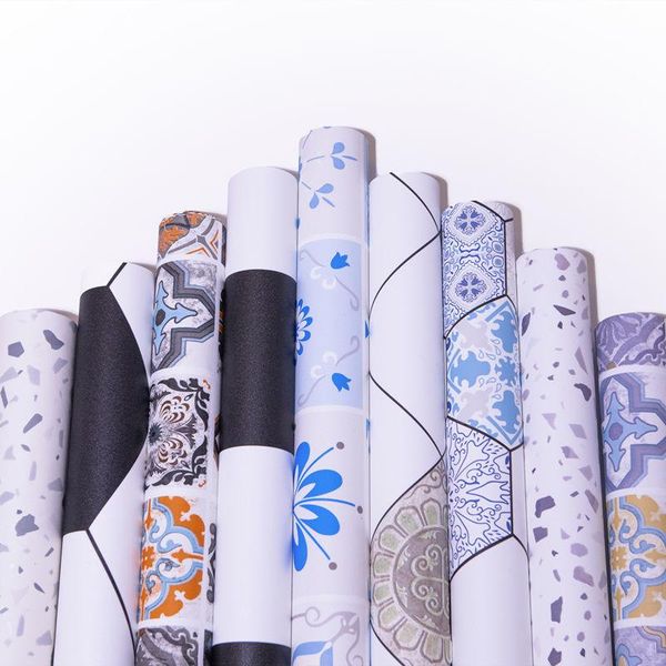 

wallpapers floor stickers bohemia non slip diy wall peel and stick tile waterproof bathroom kitchen living room decoration