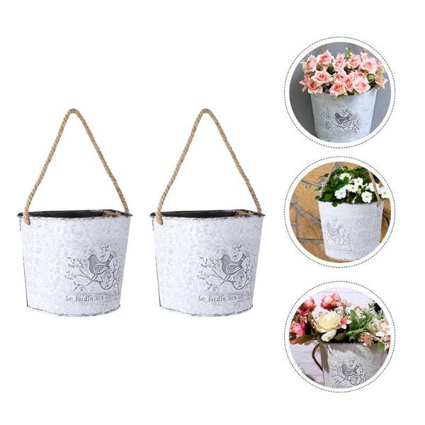 

planters & pots 2pcs indoor decorative flowerpot flower holder wall hanging planter