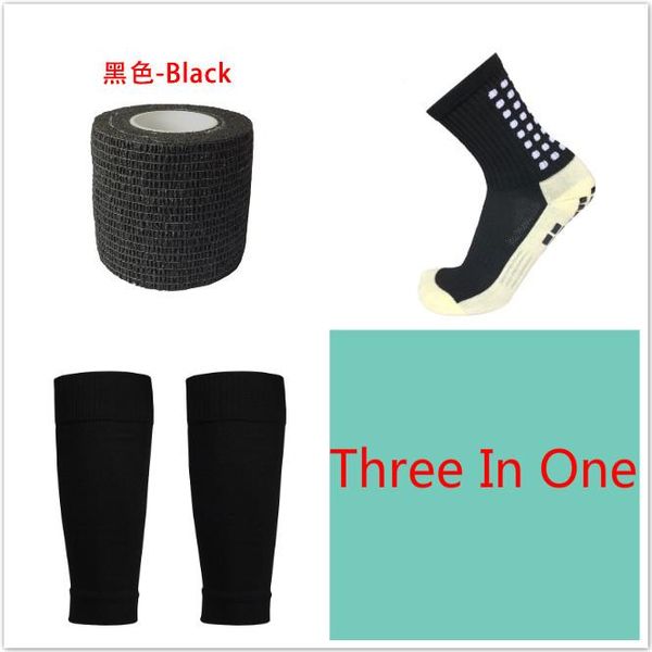 

three in one bandage soccer socks knee pads a set elbow &, Black;gray