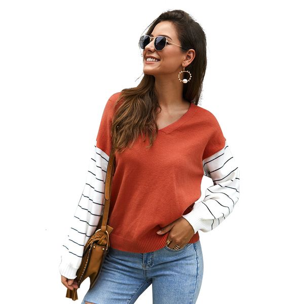 

women's autumn winter stripe women striped tshirt knitted cotton korean t-shirt woman clothes tee shirt, White
