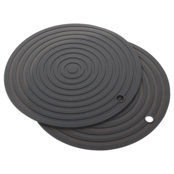 

kennels & pens 2pcs cat food mat pet placemat silicone bowl pad heat resistant pod