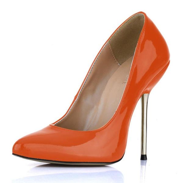 

dress shoes sdtrft four season stilettos zapatos mujer 12cm thin high heeled pointed toe woman bridal patent leather dance pumps, Black